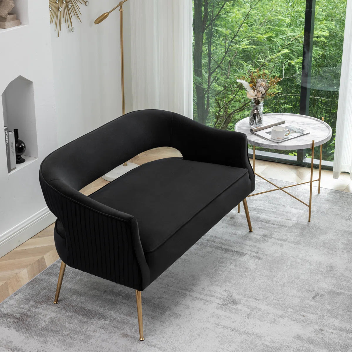 Chynna 51.2'' Velvet Loveseat