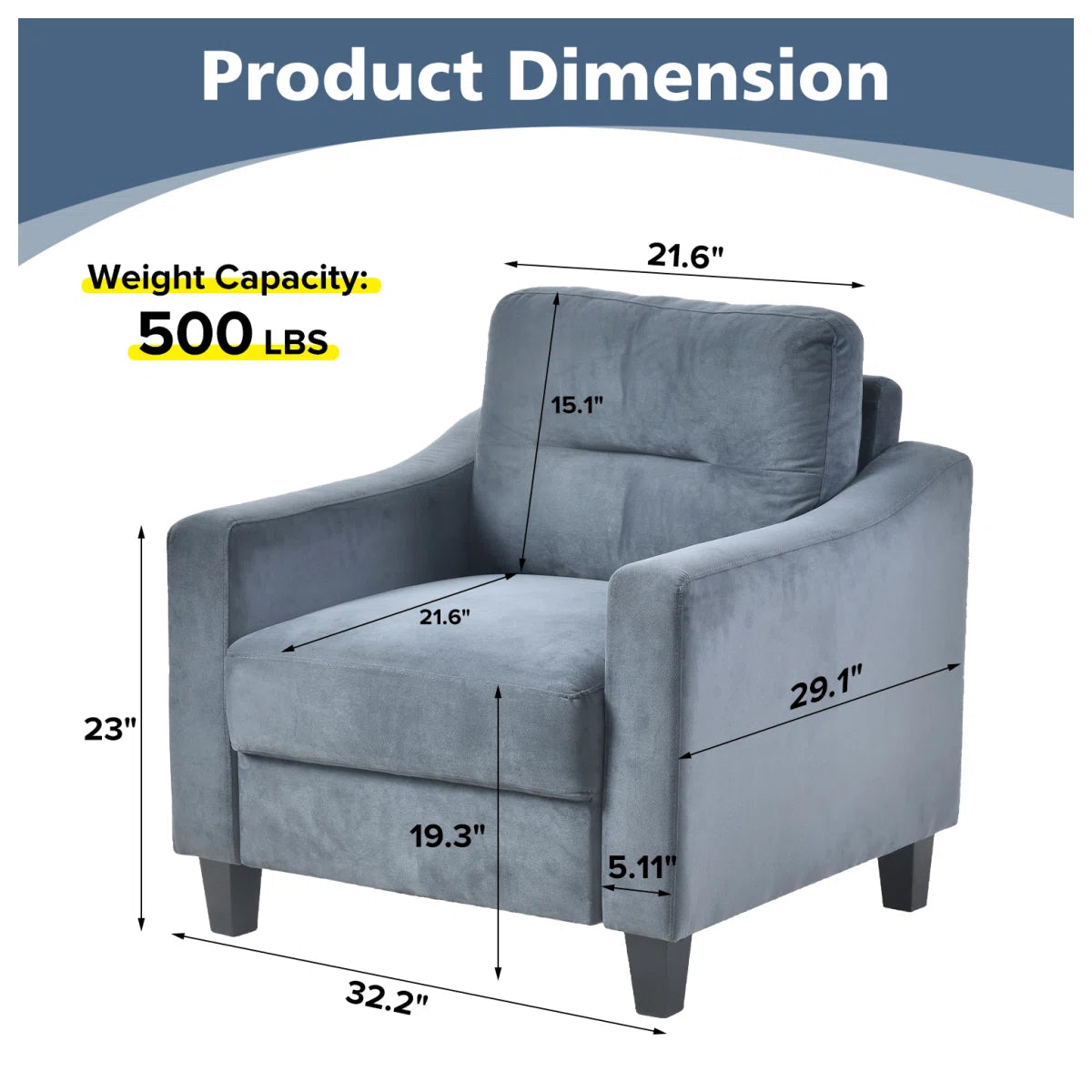 Modern Sectional Sofa, Comfortable L-Shaped Fabric Couch for Small Space, Living Room Bedroom Office