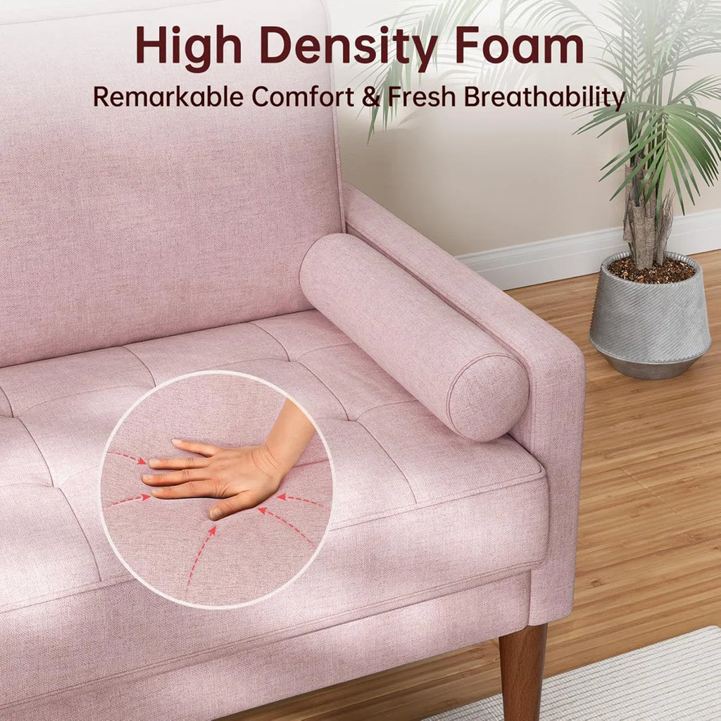 Loveseat Sofa,48" Small Sofa Couch Mid Century Modern Couch for Small Spaces,Bedroom and Living Room
