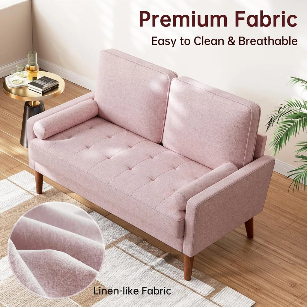 Loveseat Sofa,48" Small Sofa Couch Mid Century Modern Couch for Small Spaces,Bedroom and Living Room