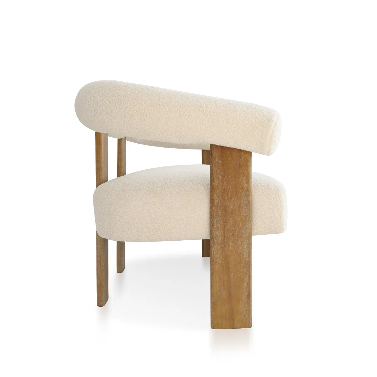 Petruna 54'' Upholstered Solid Wood Round Armrest Loveseat