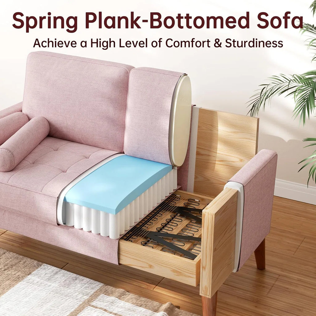 Loveseat Sofa,48" Small Sofa Couch Mid Century Modern Couch for Small Spaces,Bedroom and Living Room